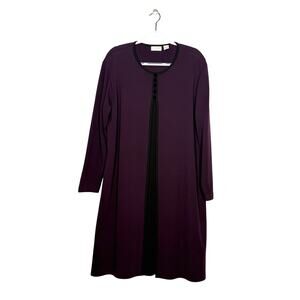 Elisabeth by Liz Claiborne Vintage Dress Womens Size 2 (2X) Burgundy Wool Blend